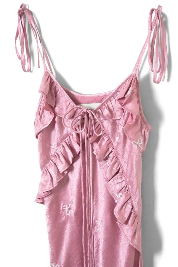 Damson Madder Dresses Women Kiki Embroidered Dress 8211 Pink Bow