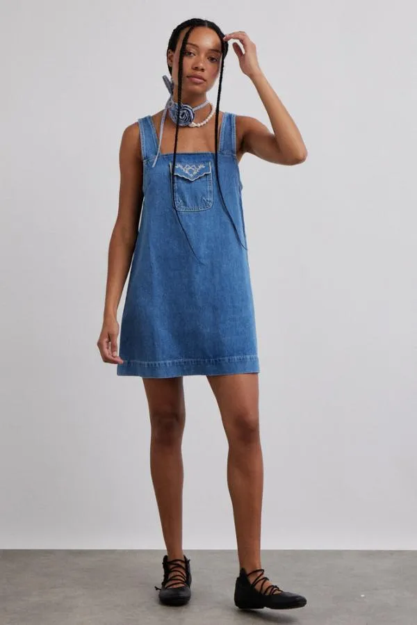 Damson Madder Dresses Women Nancy Mini Dress denim