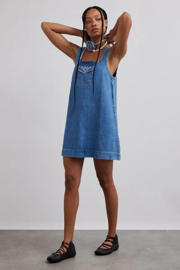 Damson Madder Dresses Women Nancy Mini Dress denim