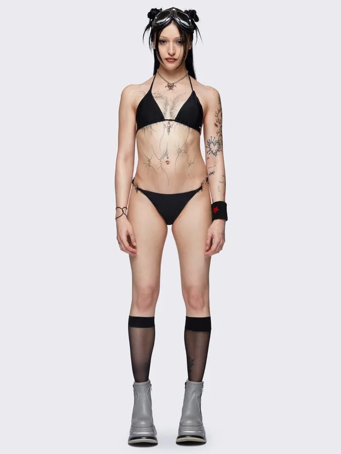 Darcy Metal Trim Bikini Bottoms Women Minga London Swimwear