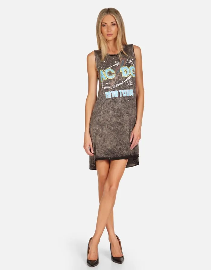 Deanna ACDC 1978 Tour Black Mineral Women Lauren Moshi Dresses
