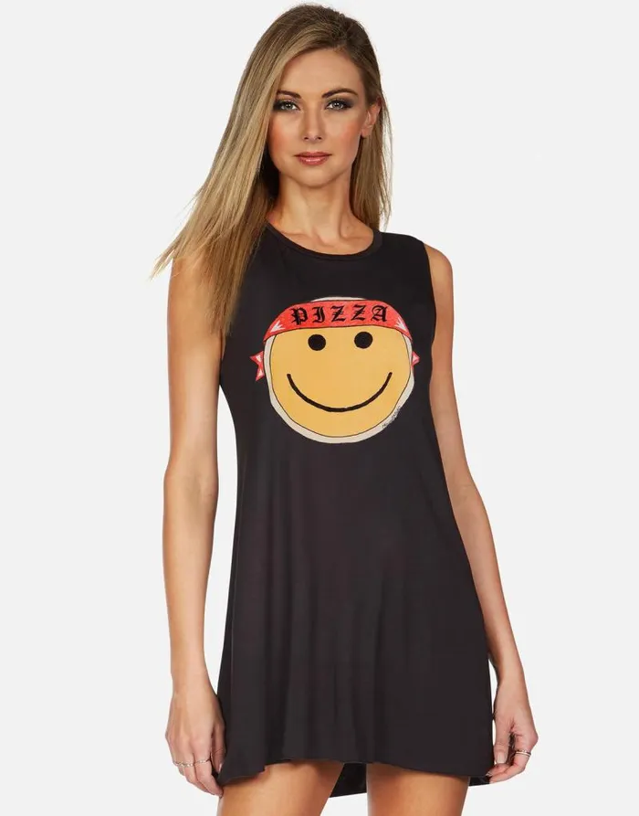 Deanna Happy Pizza Onyx Women Lauren Moshi Dresses