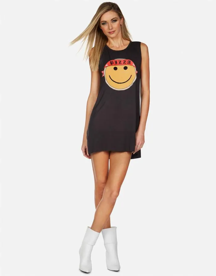 Deanna Happy Pizza Onyx Women Lauren Moshi Dresses