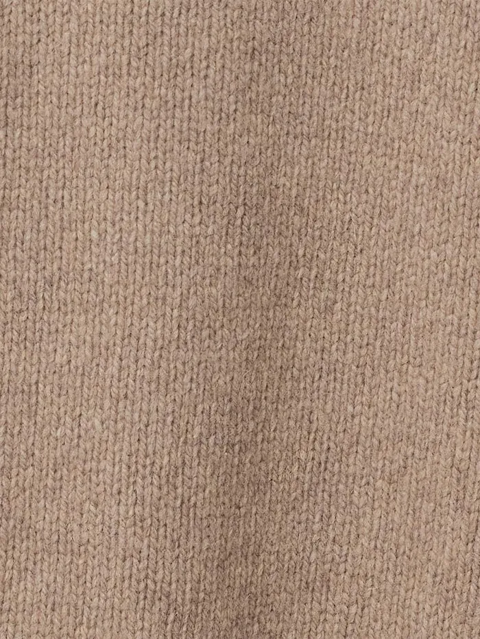 Deconstructed Knitted Cape Taupe Women Jigsaw Knitwear and Cashmere