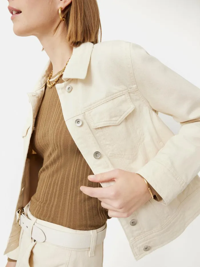 Denim Jacket Cream Women Jigsaw Denim