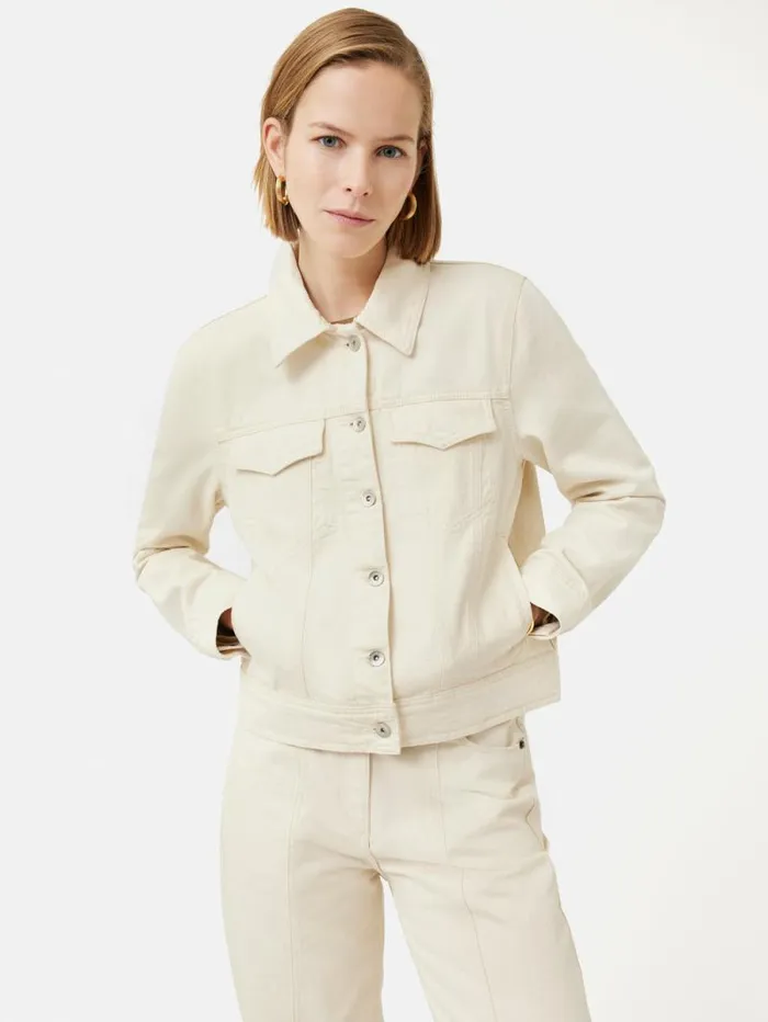 Denim Jacket Cream Women Jigsaw Denim