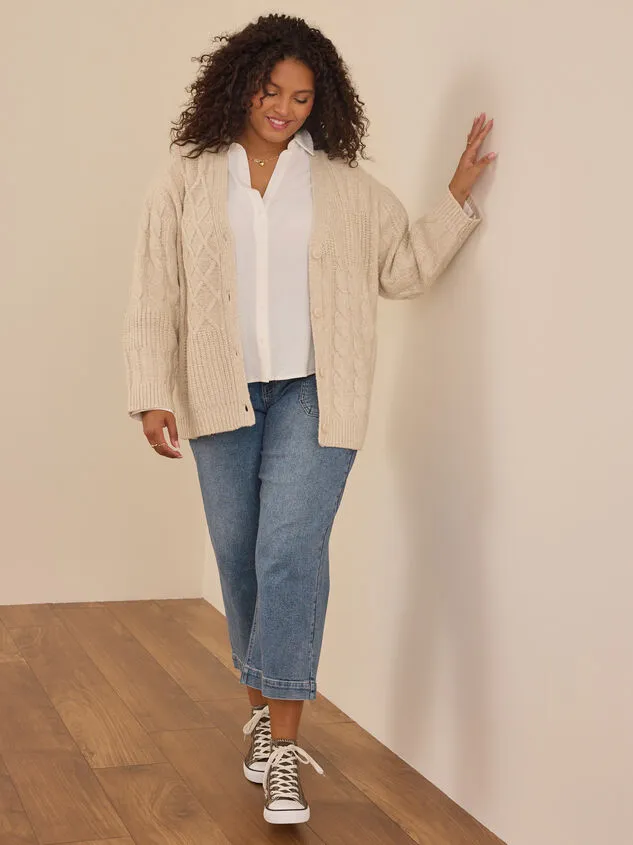 Diana Cable Knit Cardigan Oatmeal Women Altar039d State Sweaters Cardigans Diana Cable Knit Cardigan Oatmeal Women Altar039d State Sweaters Cardigans