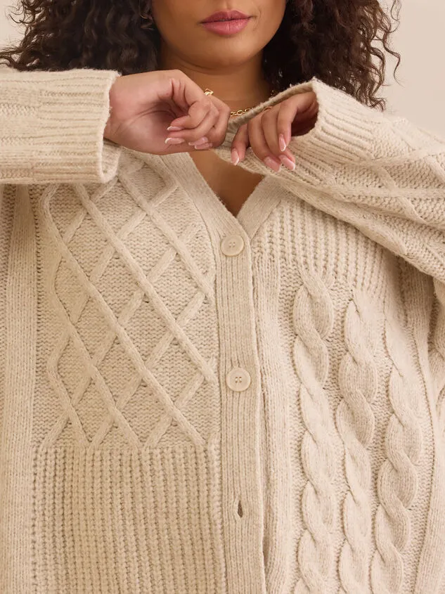 Diana Cable Knit Cardigan Oatmeal Women Altar039d State Sweaters Cardigans Diana Cable Knit Cardigan Oatmeal Women Altar039d State Sweaters Cardigans
