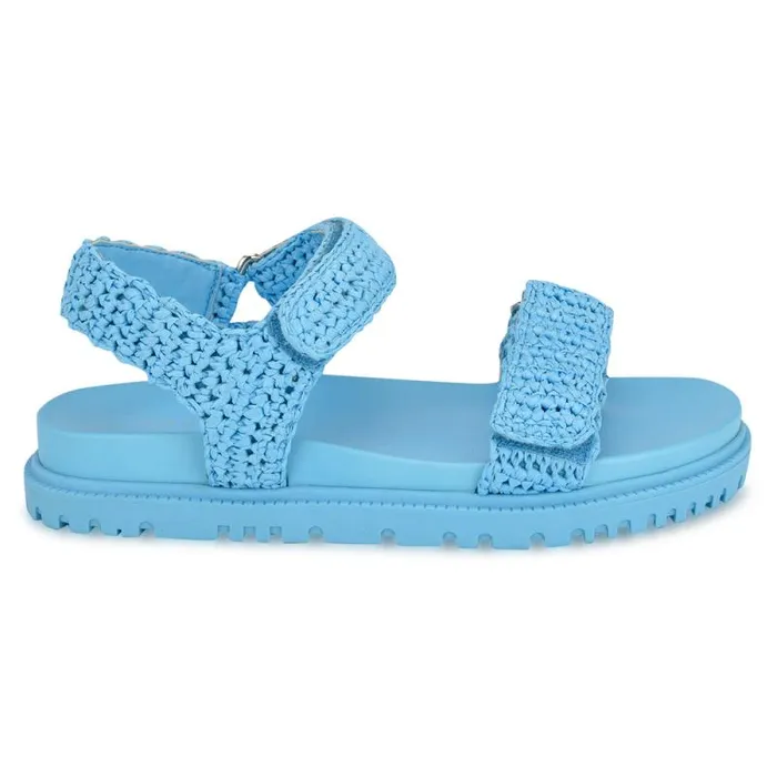 Dinrah Footbed Sandals Blue Women Nine West Sandals