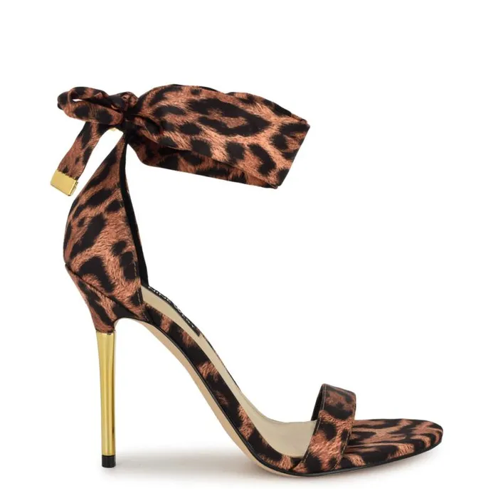 Donatela Ankle Wrap Sandals Leopard Women Nine West Sandals