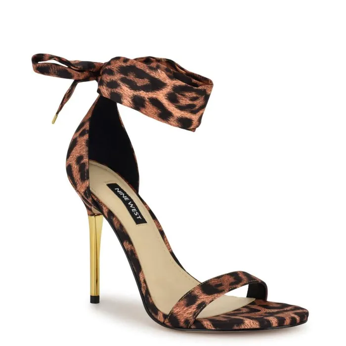 Donatela Ankle Wrap Sandals Leopard Women Nine West Sandals Donatela Ankle Wrap Sandals Leopard Women Nine West Sandals
