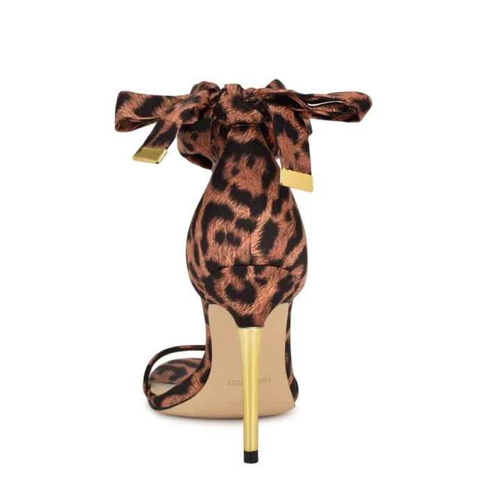 Donatela Ankle Wrap Sandals Leopard Women Nine West Sandals Donatela Ankle Wrap Sandals Leopard Women Nine West Sandals