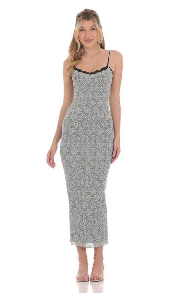 Double Layered Lace Maxi Dress Double Layered Lace Maxi Dress Women LUCY IN THE SKY Maxi Dresses