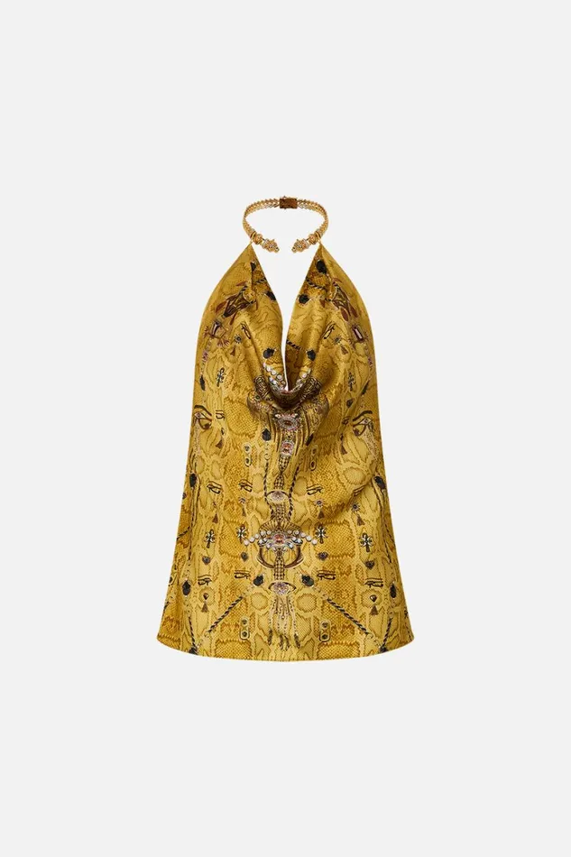 DRAPED TOP WITH HARDWARE VALLEY OF THE KINGS Valley Of The Kings Womens Camilla Cami Tops