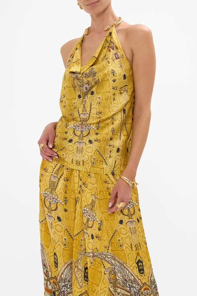 DRAPED TOP WITH HARDWARE VALLEY OF THE KINGS Valley Of The Kings Womens Camilla Cami Tops