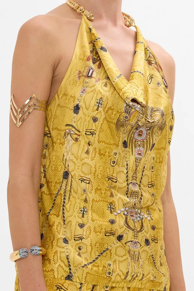 DRAPED TOP WITH HARDWARE VALLEY OF THE KINGS Valley Of The Kings Womens Camilla Cami Tops