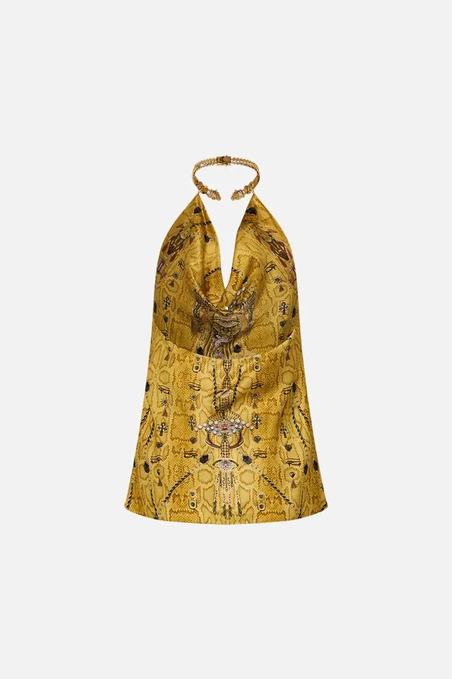 DRAPED TOP WITH HARDWARE VALLEY OF THE KINGS Valley Of The Kings Womens Camilla Cami Tops