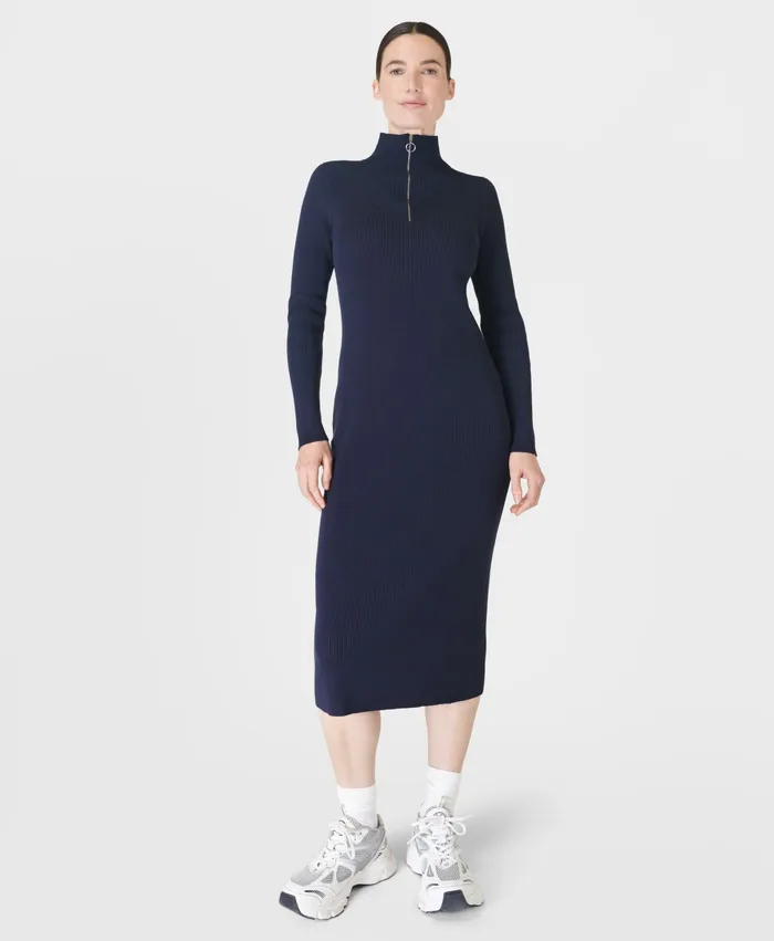 Dresses and Jumpsuits Frame Knitted Midi Dress Navy Blue Sweaty Betty Women