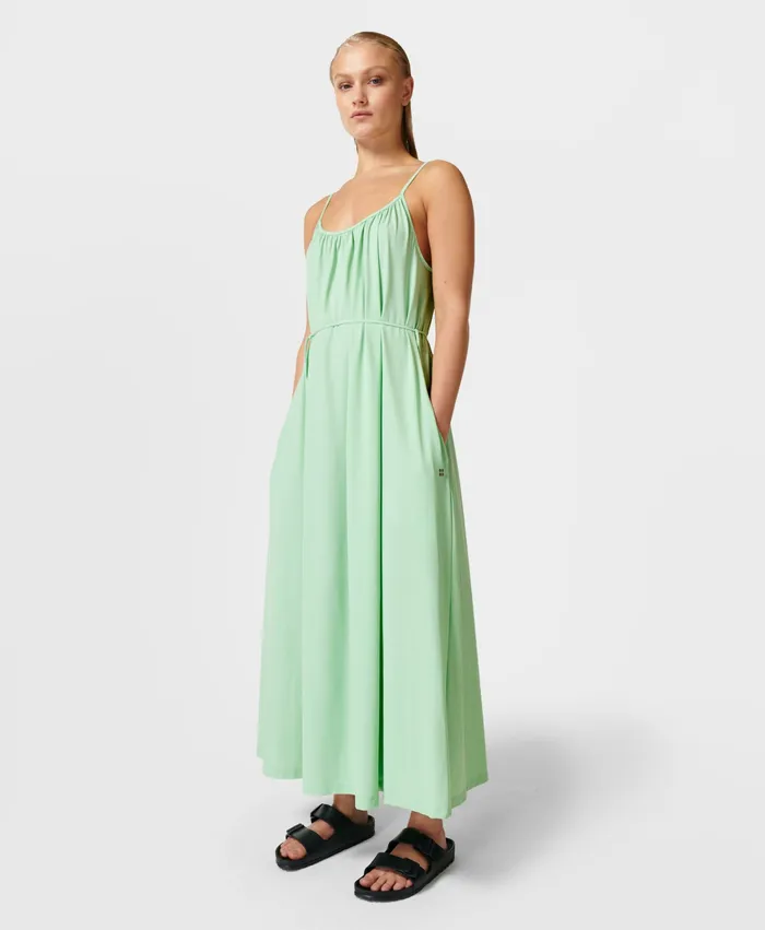 Dresses and Jumpsuits Women Sweaty Betty Explorer Strappy Summer Dress Poolside Green