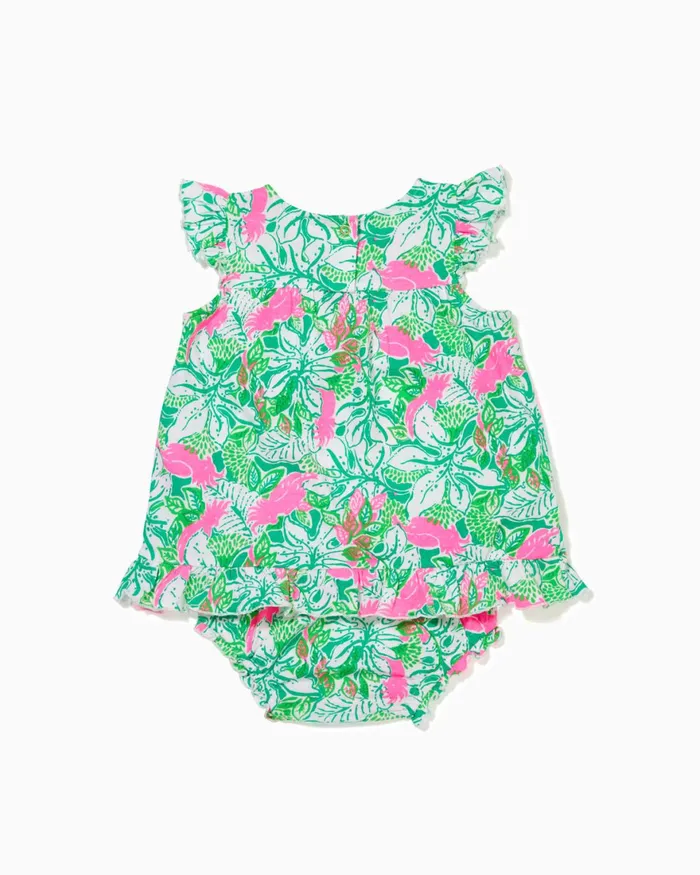 Dresses and Rompers Girls Lilly Pulitzer Cecily Infant Dress Botanical Green Just Wing It