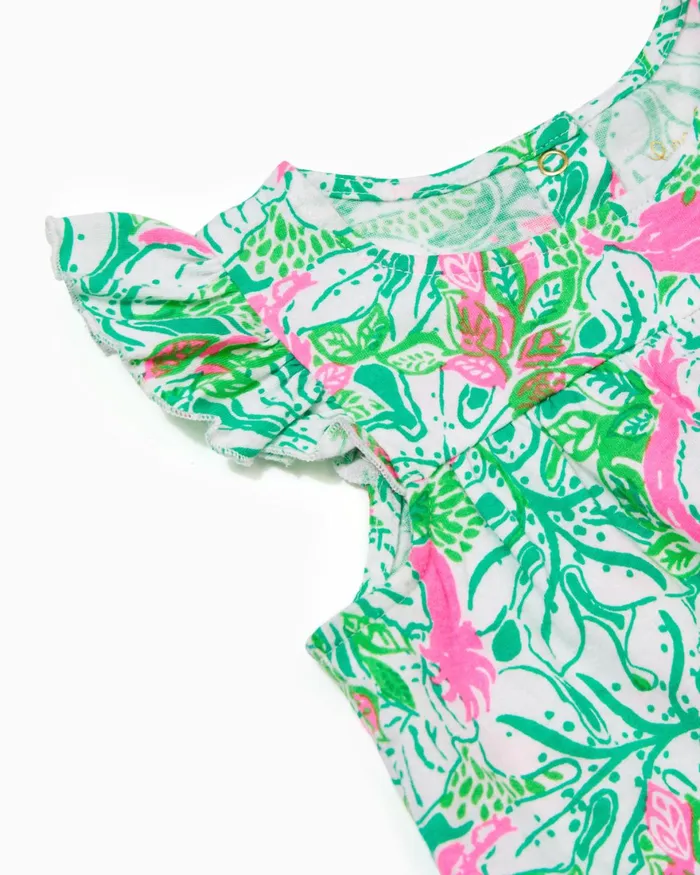 Dresses and Rompers Girls Lilly Pulitzer Cecily Infant Dress Botanical Green Just Wing It