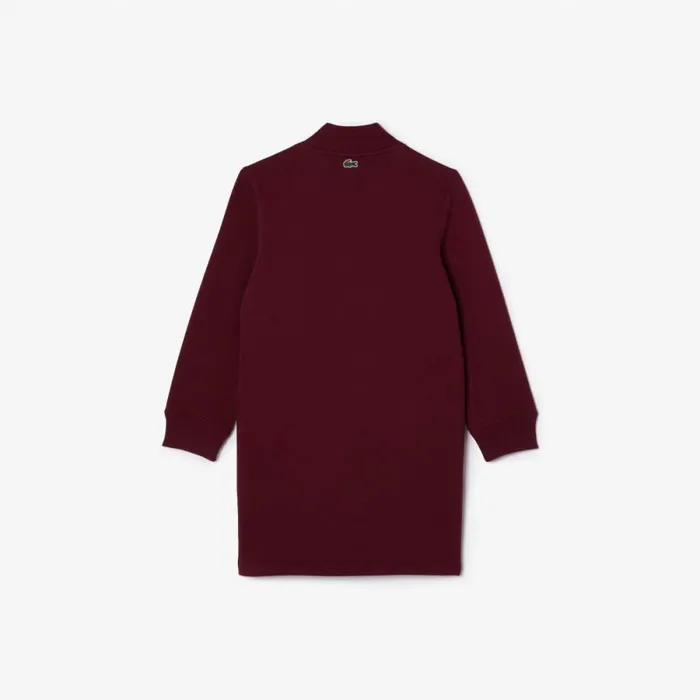Dresses and Skirts Kids Lacoste Kids039 Cotton Printed Sweatshirt Dress Bordeaux Yup