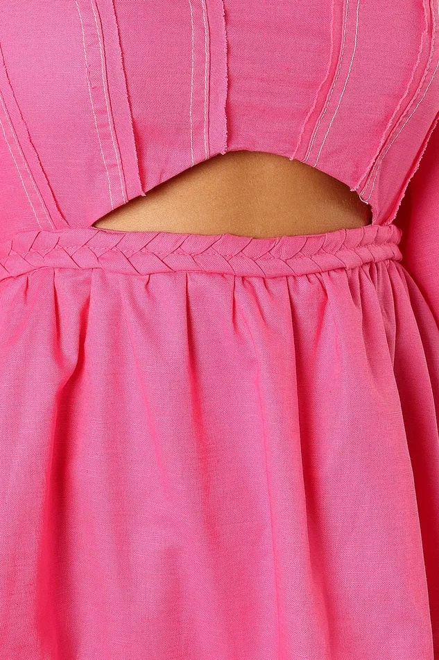 Dresses Aurora Off Shoulder Mini Dress 8211 Pink Pink petalandpup Women