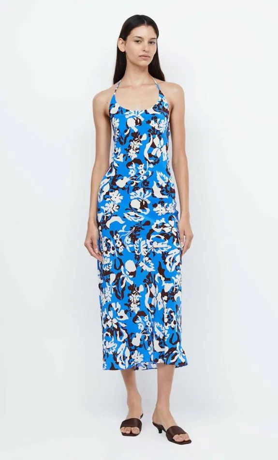 Dresses Bec Bridge Clarisse Halter Maxi Dress Blue Lagoon