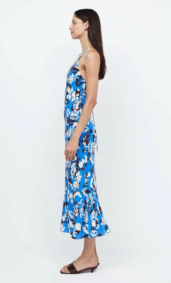 Dresses Bec Bridge Clarisse Halter Maxi Dress Blue Lagoon