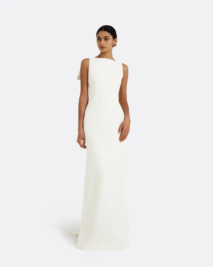 Dresses Safiyaa Women Celestia Ivory Long Dress Ivory