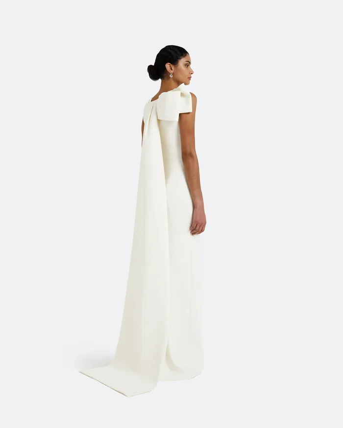Dresses Safiyaa Women Celestia Ivory Long Dress Ivory