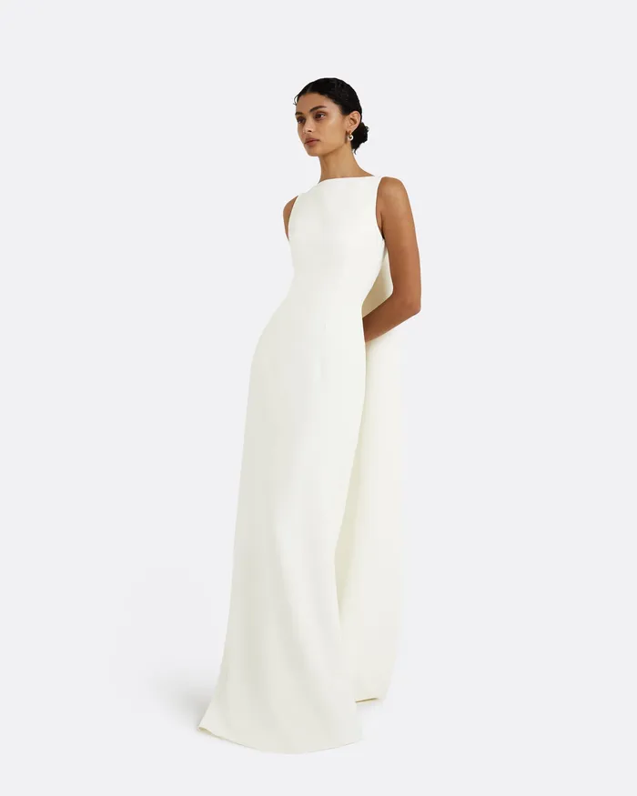 Dresses Safiyaa Women Celestia Ivory Long Dress Ivory
