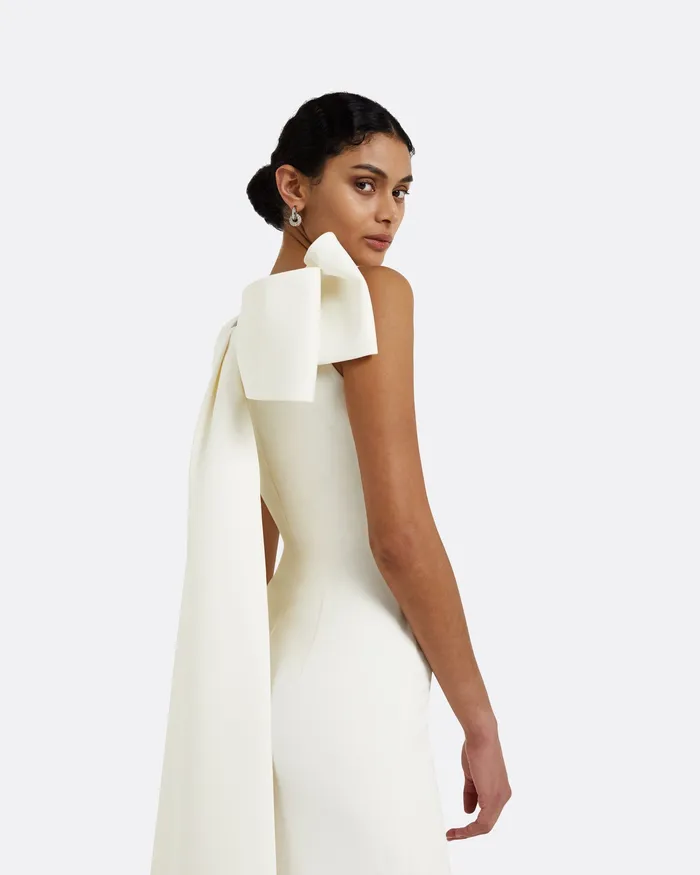 Dresses Safiyaa Women Celestia Ivory Long Dress Ivory