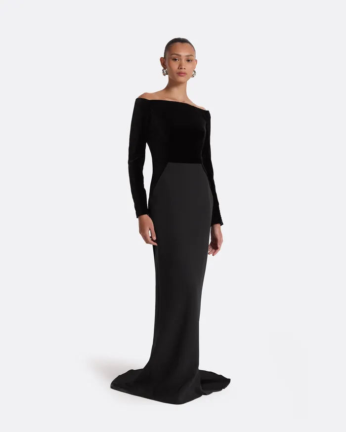 Dresses Safiyaa Women Pazienza Black Long Dress Black
