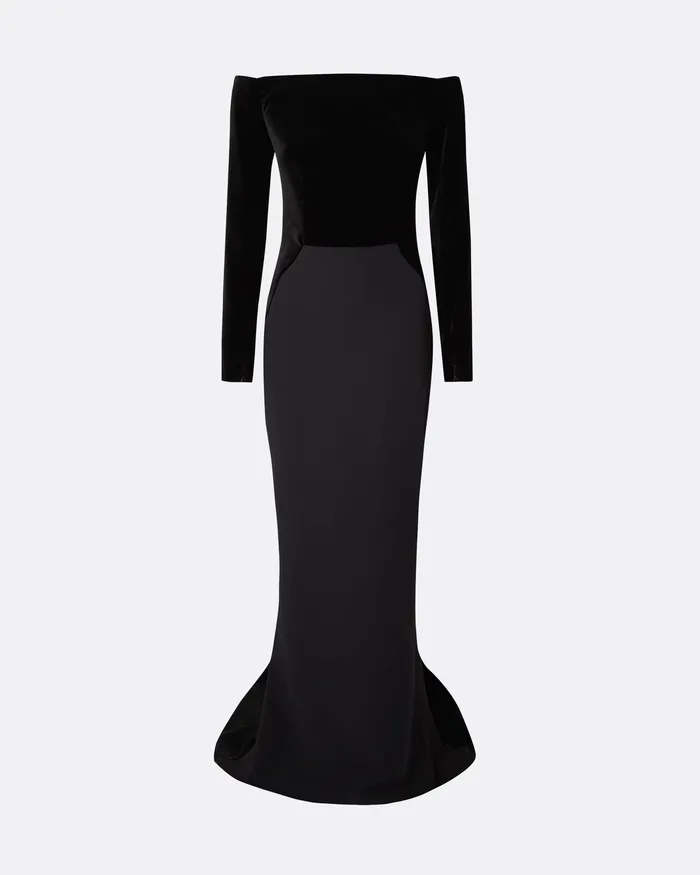 Dresses Safiyaa Women Pazienza Black Long Dress Black