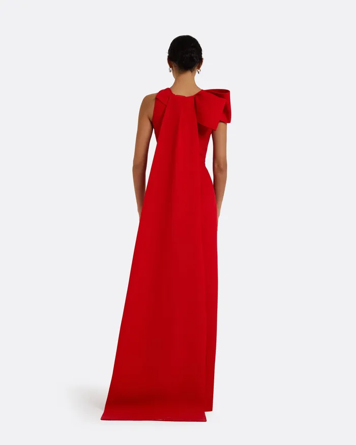 Dresses Women Celestia Cherry Red Long Dress Cherry Red Safiyaa