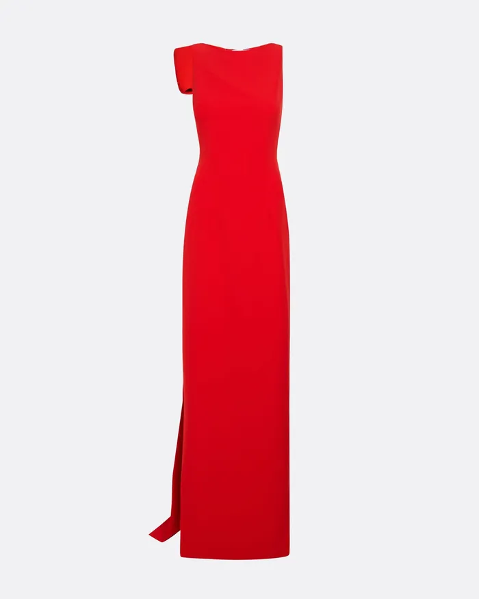 Dresses Women Celestia Cherry Red Long Dress Cherry Red Safiyaa