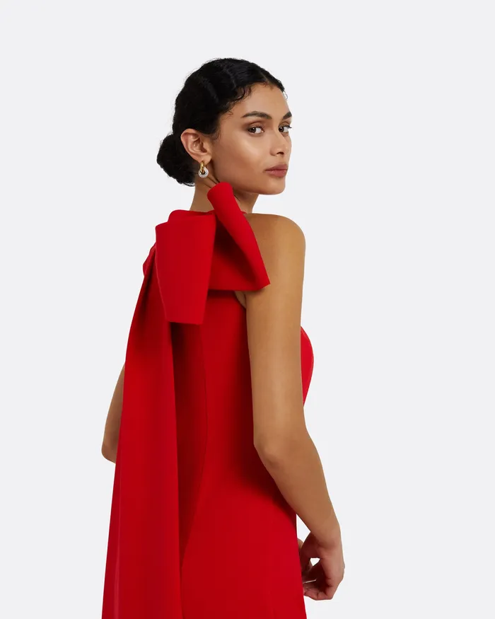 Dresses Women Celestia Cherry Red Long Dress Cherry Red Safiyaa