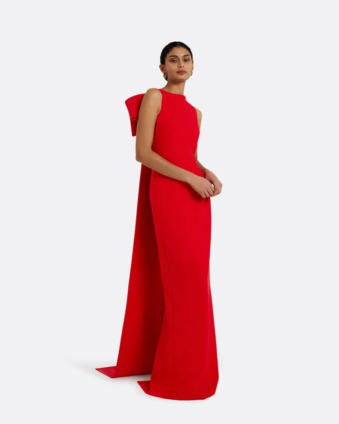 Dresses Women Celestia Cherry Red Long Dress Cherry Red Safiyaa