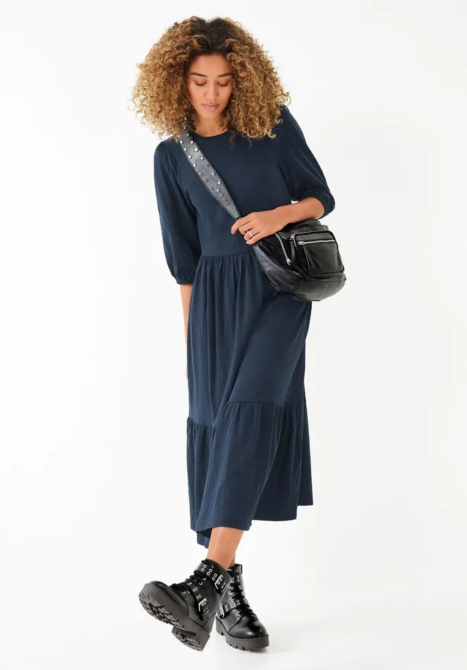 Dresses Women Hush Athena Tiered Jersey Dress Midnight Navy
