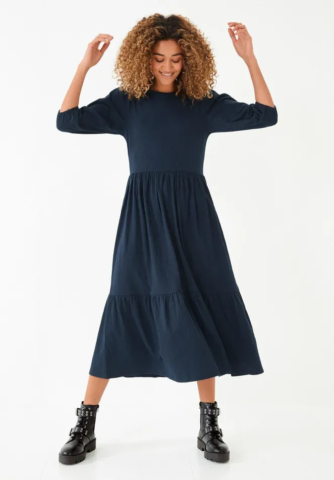 Dresses Women Hush Athena Tiered Jersey Dress Midnight Navy