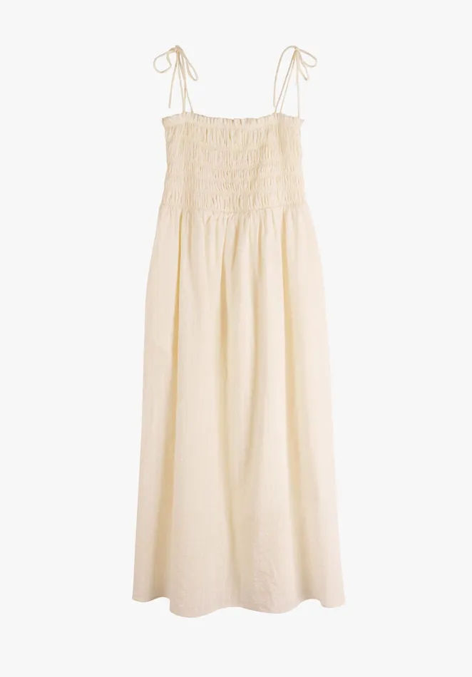 Dresses Women Hush Skylar Shirred Midi Dress Ecru