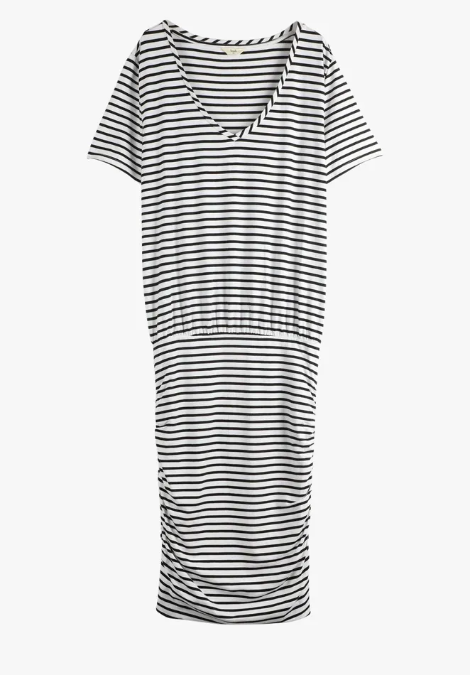 Dresses Women Hush Tara VNeck Dress Black Stripe