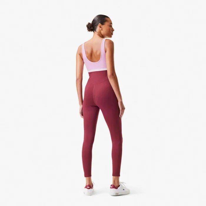 Dresses Women Lacoste Women039s Lacoste X Bandier All Motion ScoopNeck Bodysuit Bordeaux Yup