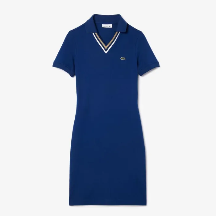 Dresses Women Lacoste Women039s Slim Fit VNeck Stretch Piqu Polo Dress Methylene Blue F9f Dresses Women Lacoste Women039s Slim Fit VNeck Stretch Piqu Polo Dress Methylene Blue F9f