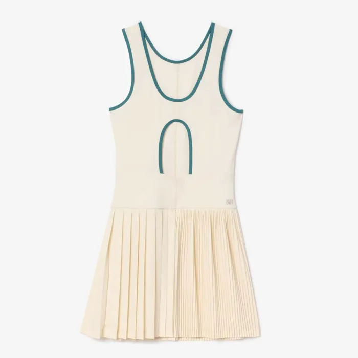 Dresses Women Lacoste Women039s UltraDry Stretch Tennis Dress and Shorts White Blue Iv9