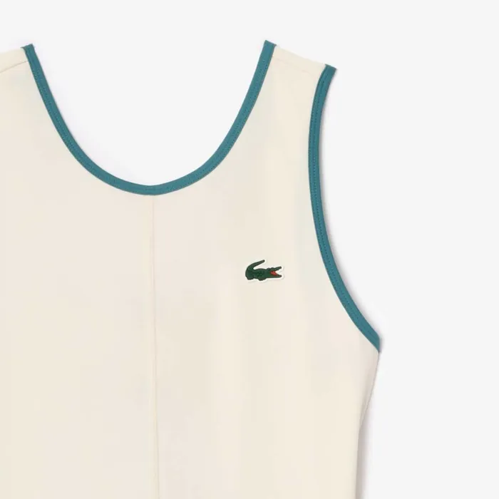 Dresses Women Lacoste Women039s UltraDry Stretch Tennis Dress and Shorts White Blue Iv9