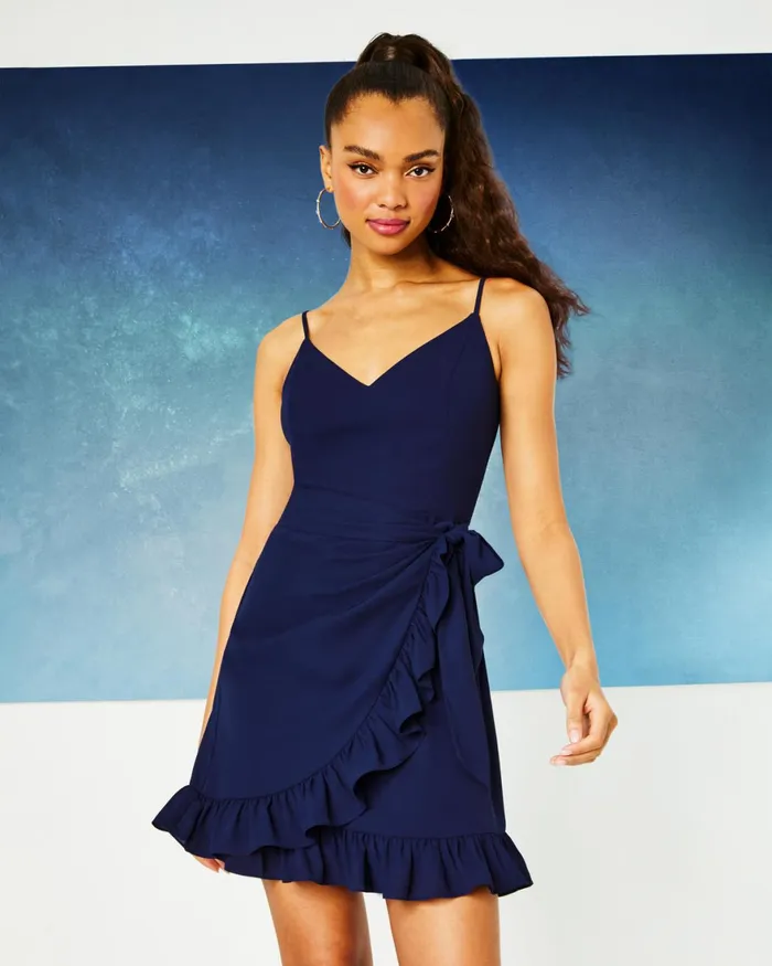 Dresses Women Lilly Pulitzer Alisa Wrap Dress True Navy