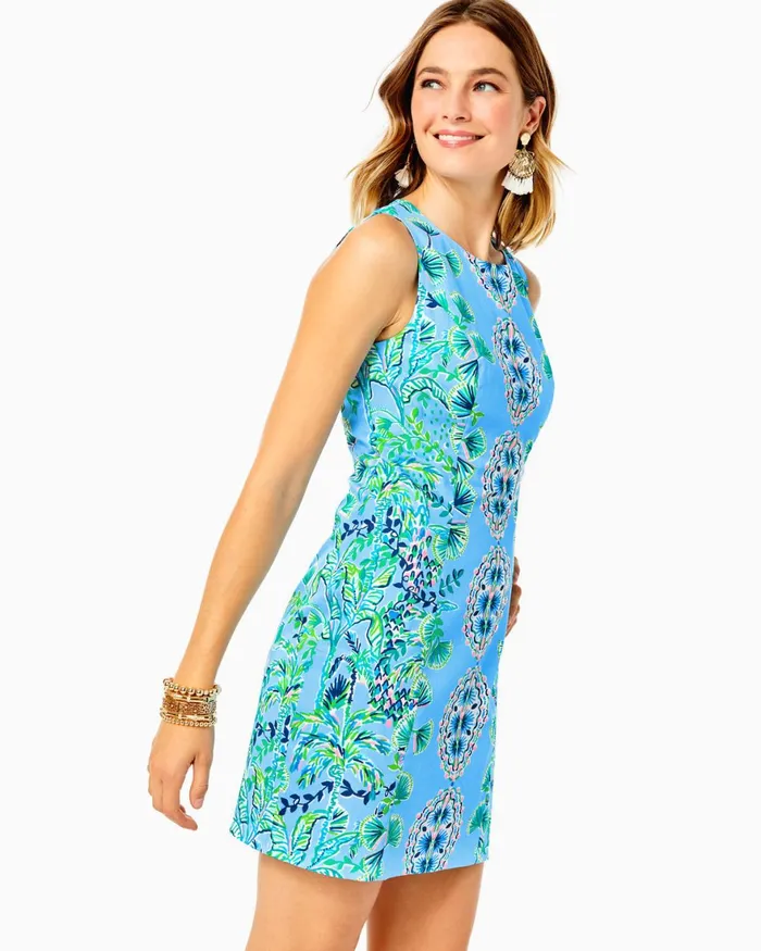 Dresses Women Lilly Pulitzer Mila Stretch Shift Dress Frenchie Blue Mosaic Shells Engineered Woven Dress Dresses Women Lilly Pulitzer Mila Stretch Shift Dress Frenchie Blue Mosaic Shells Engineered Woven Dress
