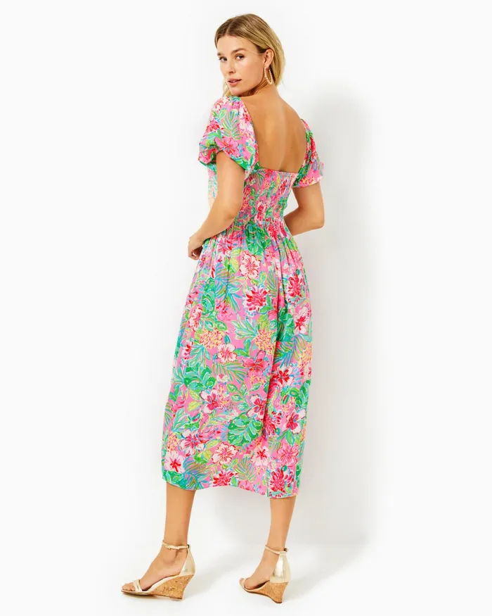 Dresses Women Lilly Pulitzer Mirasol Maxi Dress Breakwater Blue Shells N Bells Engineered Knit Dress